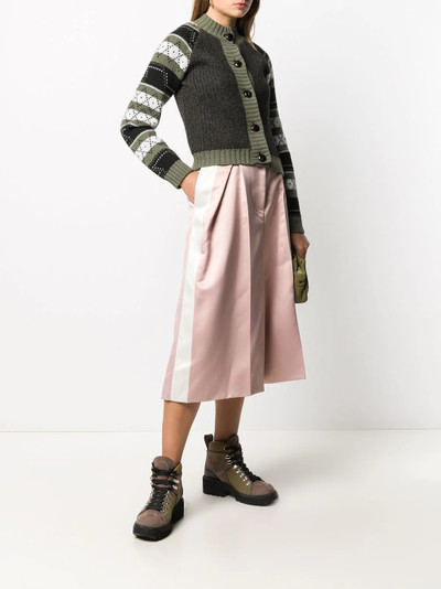 sacai stripe-side A-line midi skirt outlook