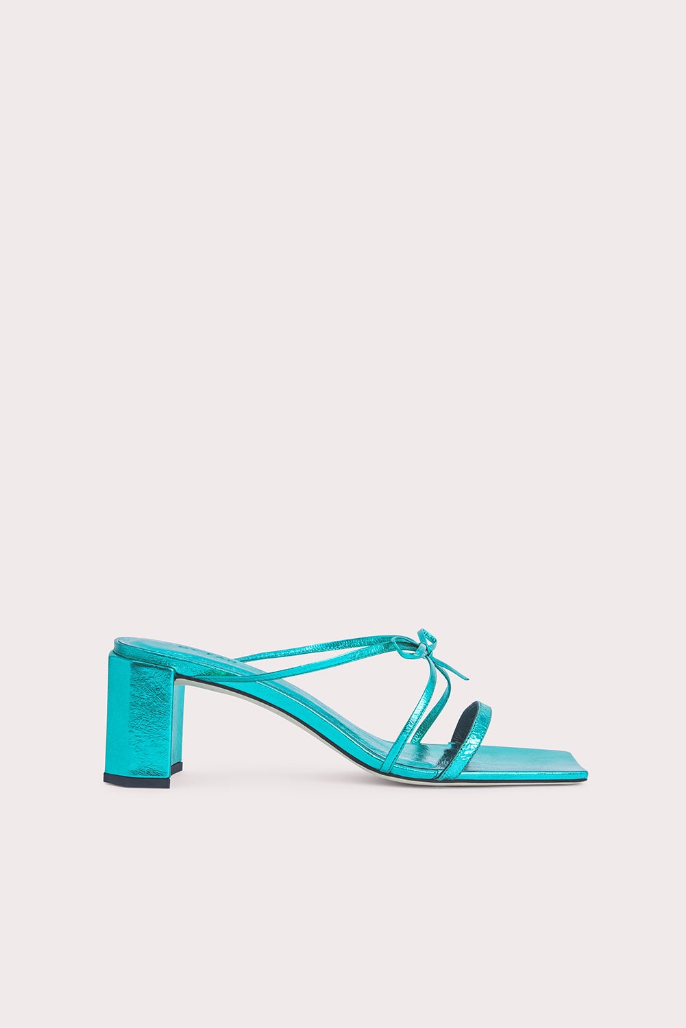 June Aquamarine Metallic Leather - 1