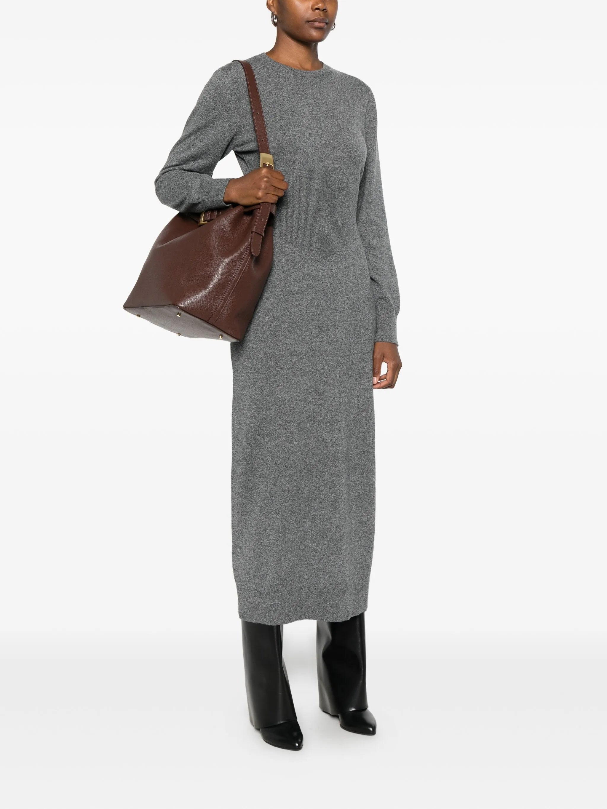 Elleme Pebbled-leather Buckle Shoulder Bag - 5