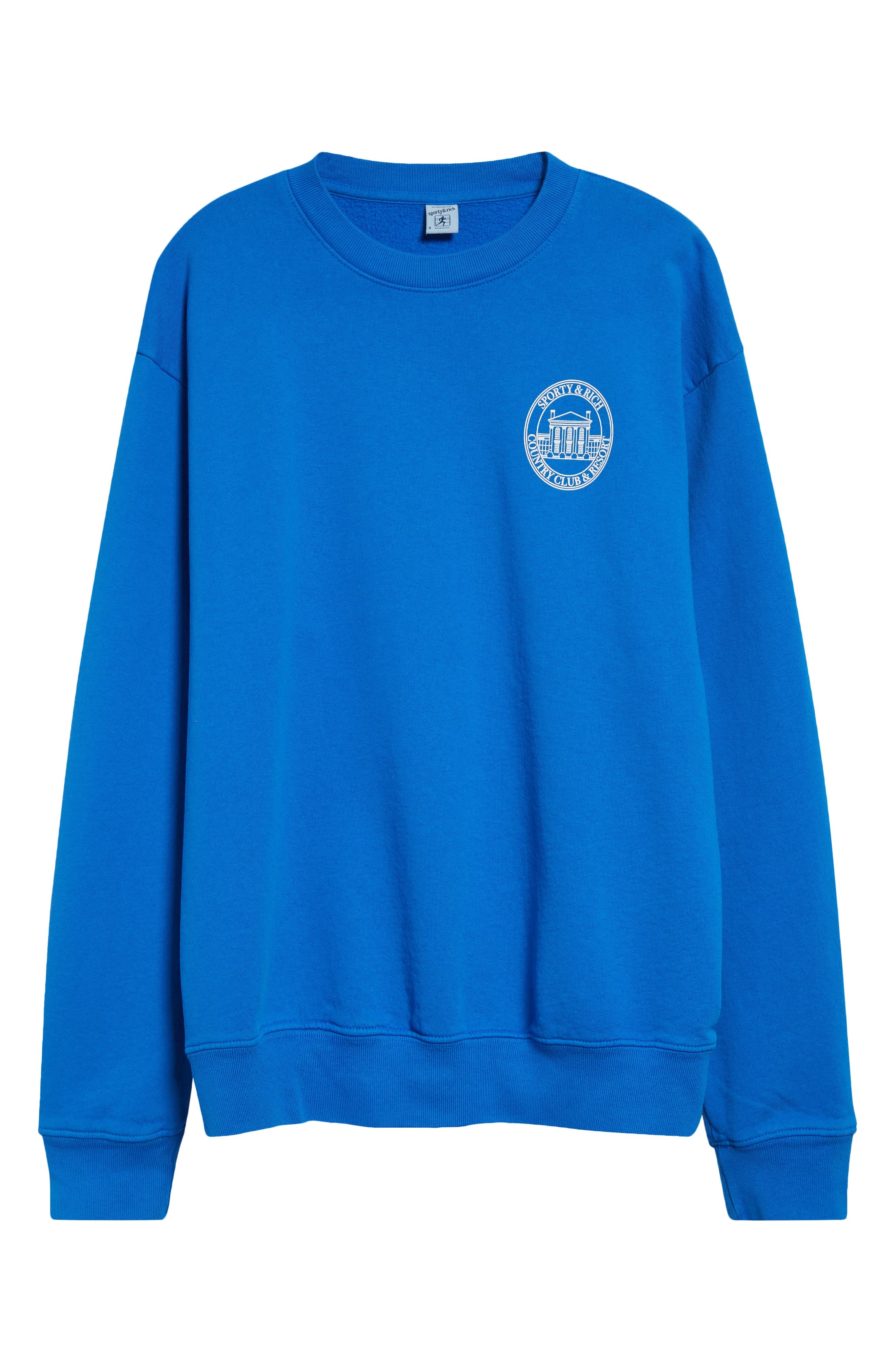 Sporty & Rich Vendome Resort Cotton Crewneck Sweatshirt in Paris Blue at Nordstrom - 5