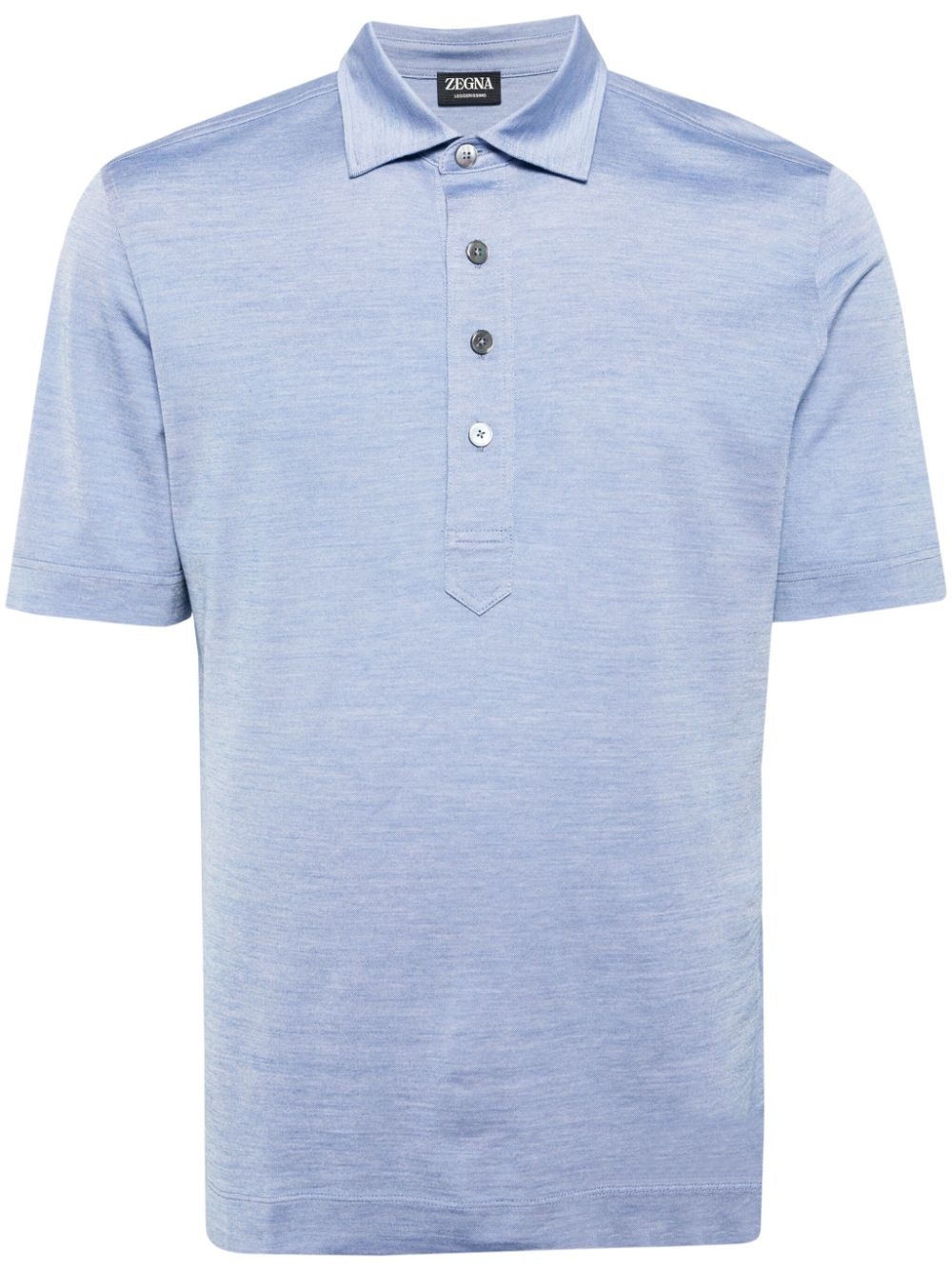 POLO-COLLAR COTTON-BLEND POLO SHIRT - 1