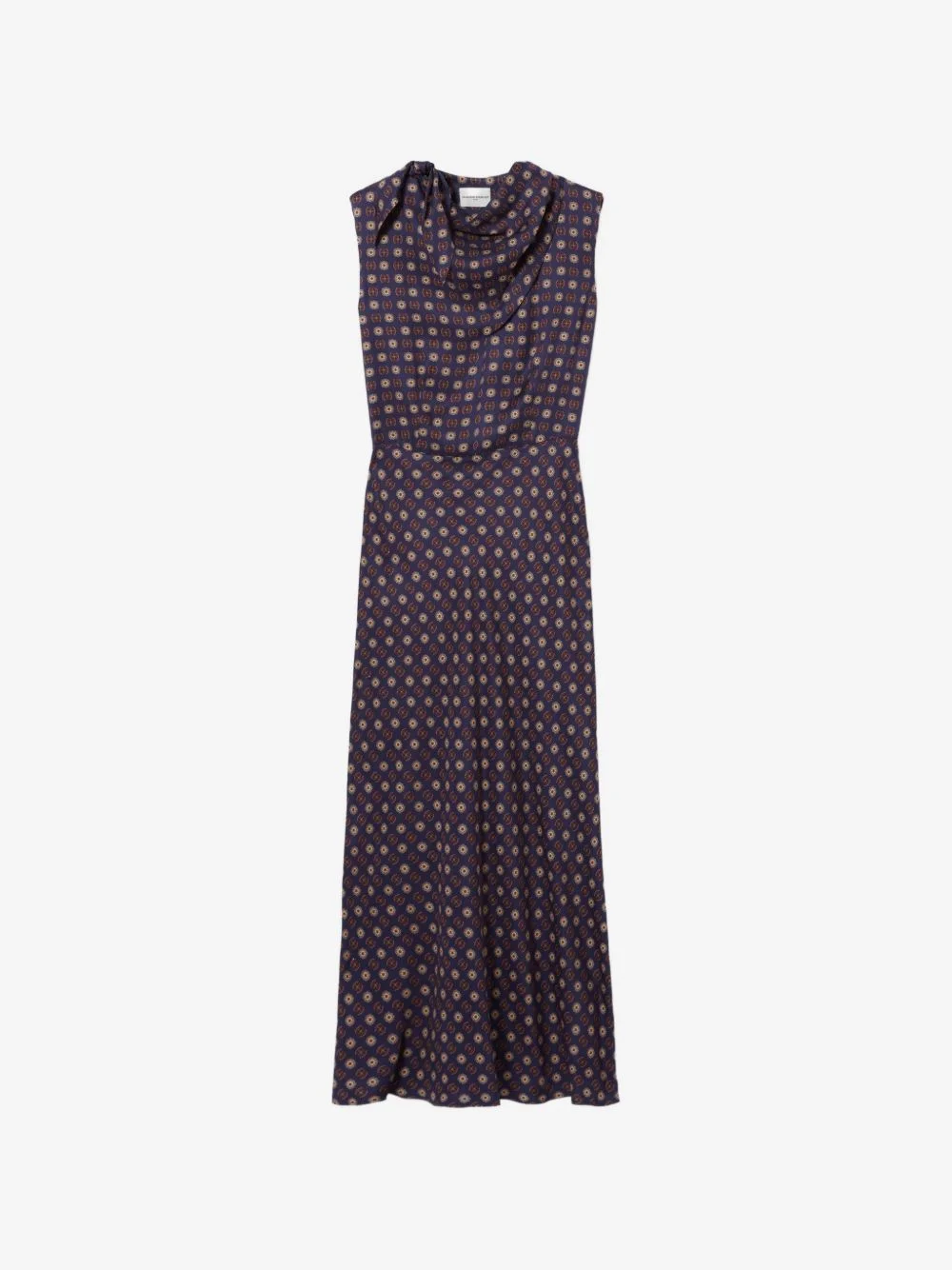 Flowy draped-neck dress - 1