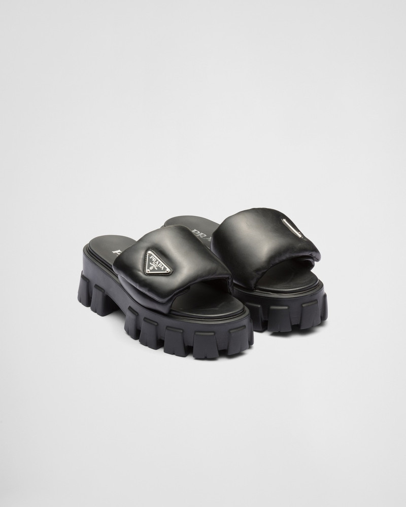 Prada Prada Soft padded nappa leather sandals outlook