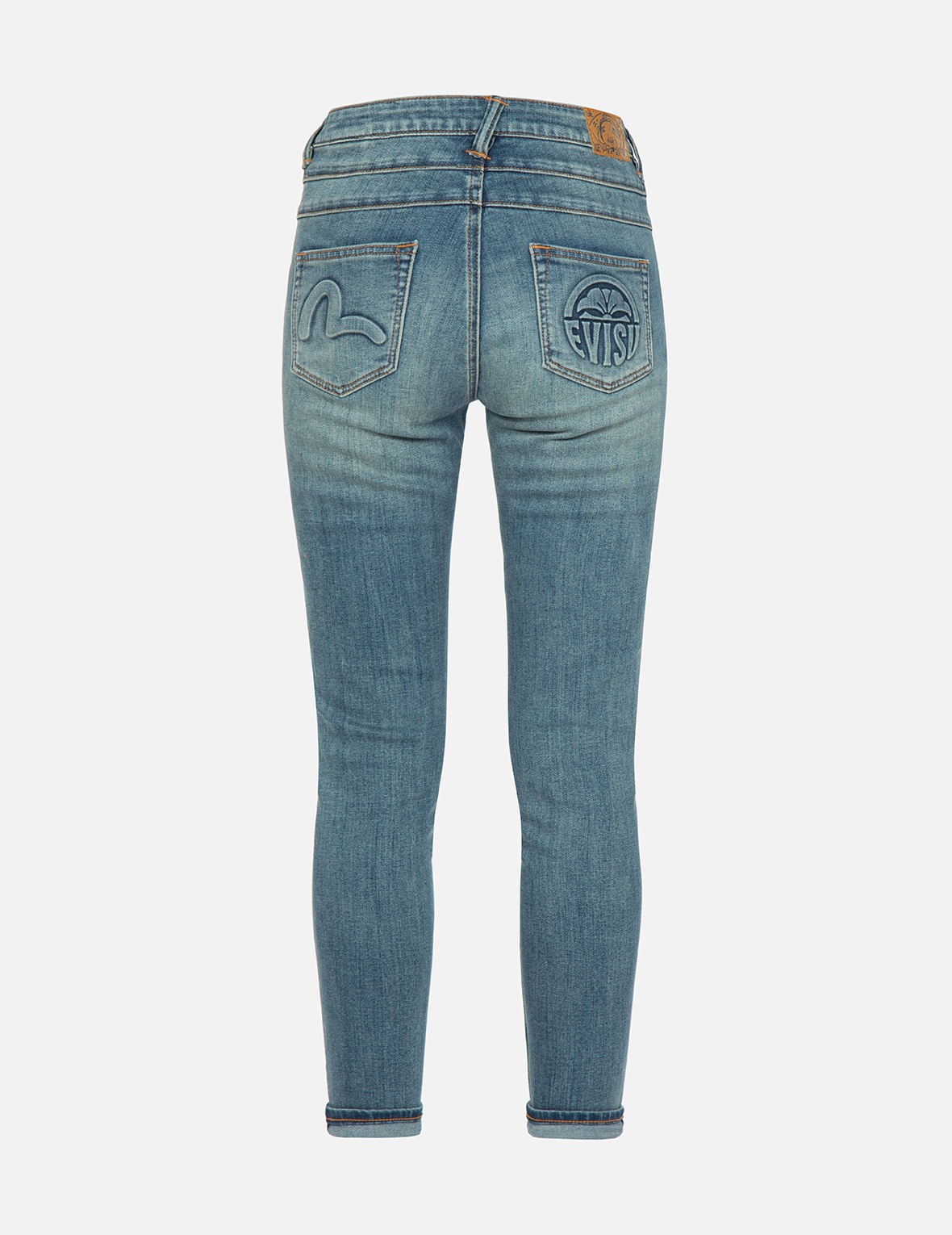 SEAGULL AND KAMON EMBOSSED SKINNY JEANS - 2