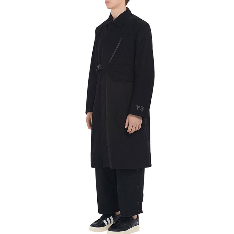 adidas Y-3 CH1 Wool Flannel Coat 'Black' GK4383 - 3