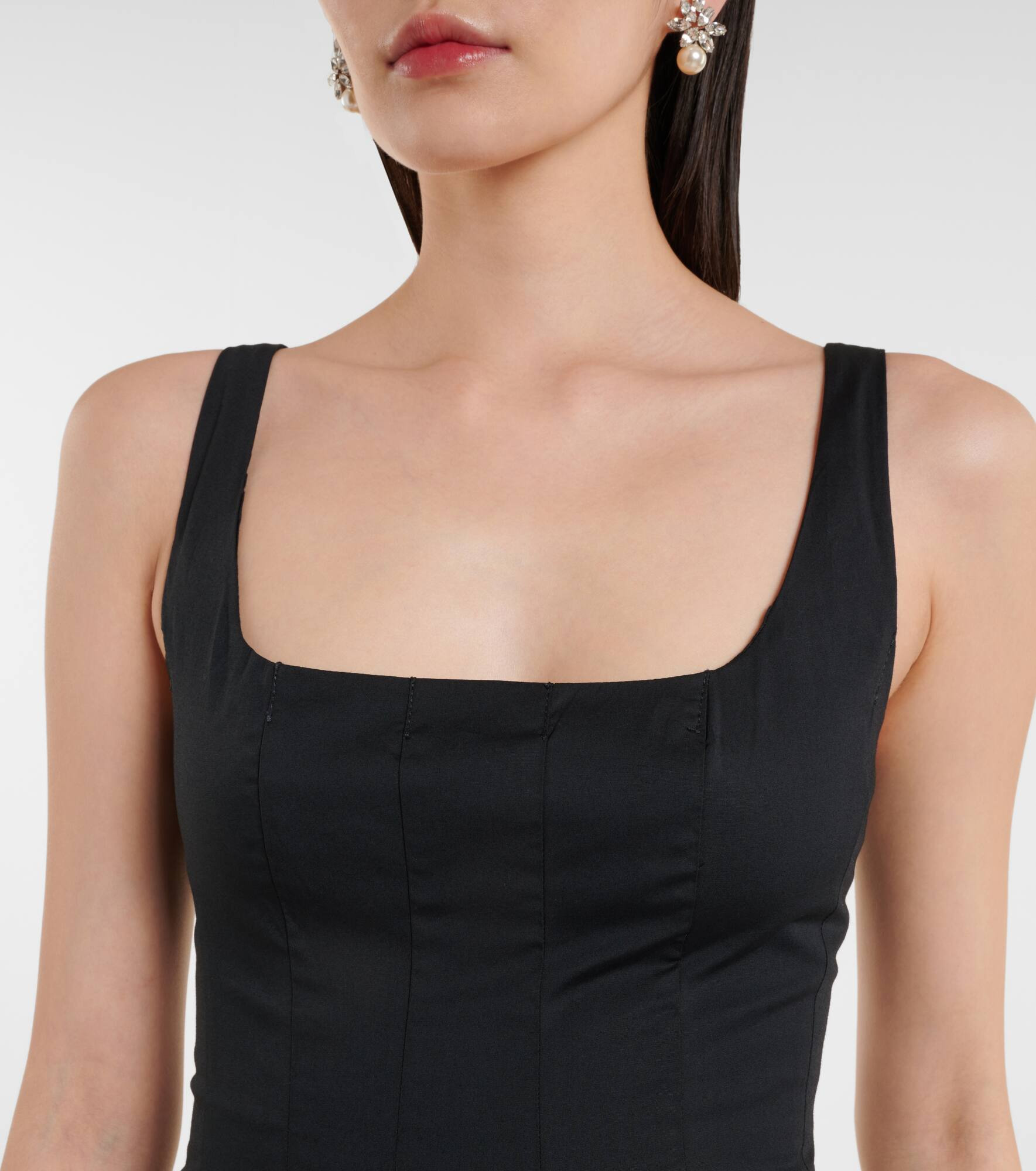Wells pleated cotton midi dress - 4