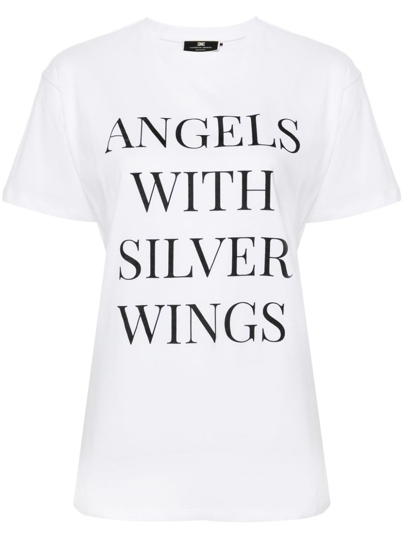 slogan-print cotton T-shirt 1
