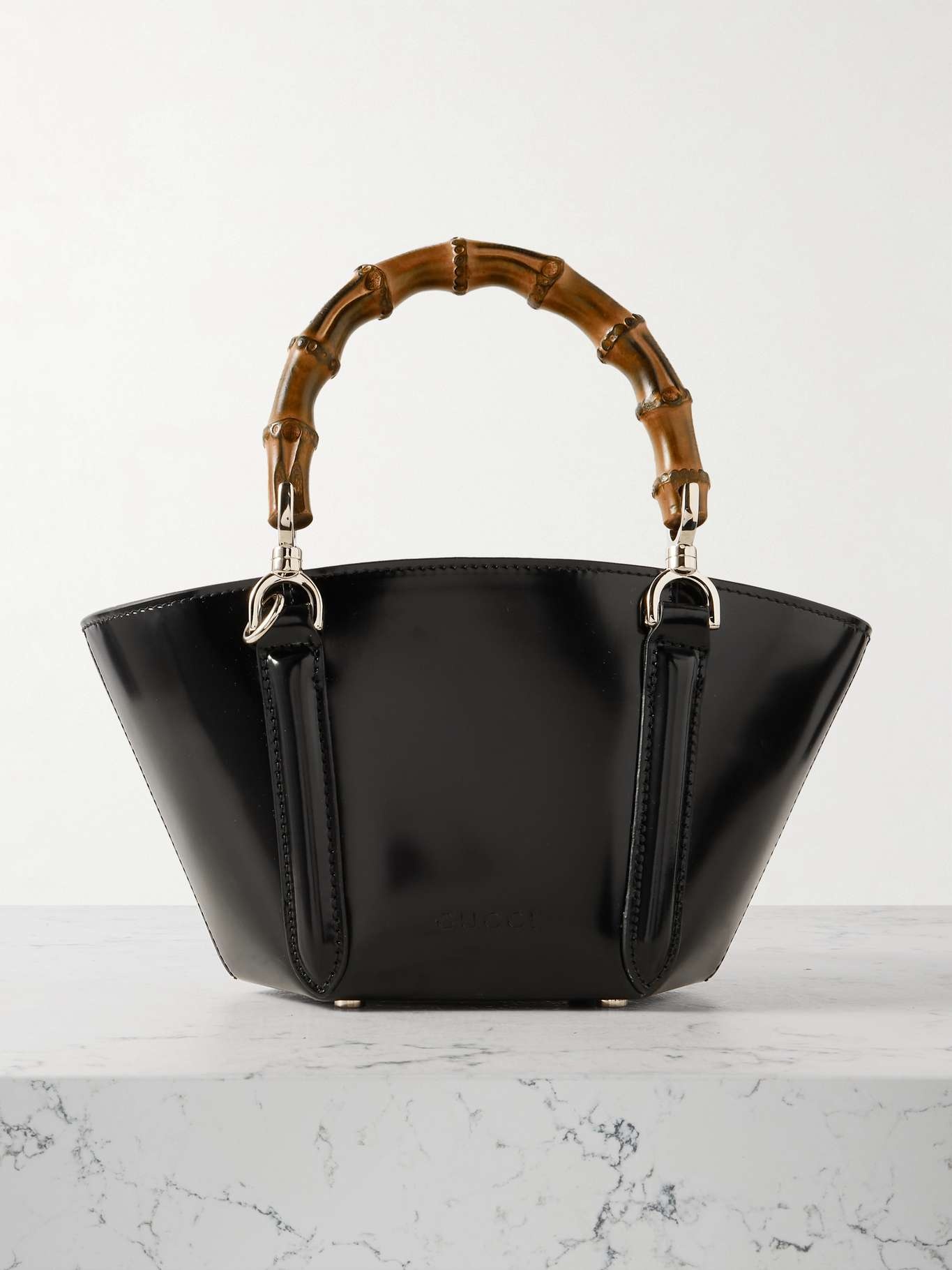 Leather tote Black - 1
