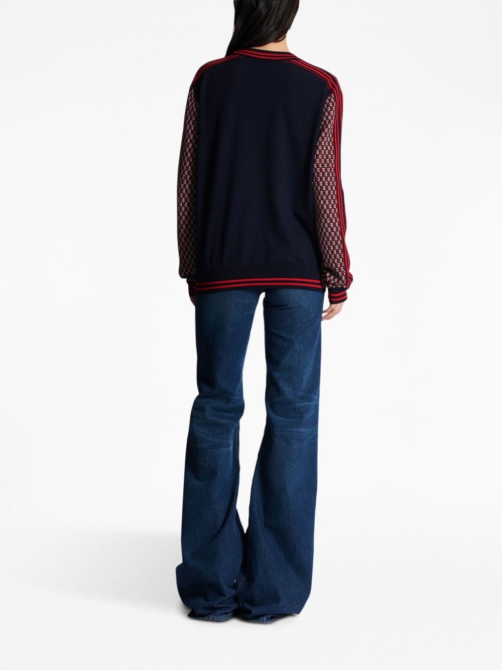 monogram check-pattern jumper - 4