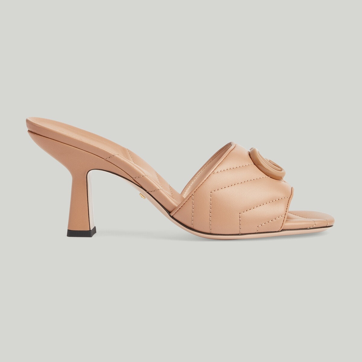 Women's Double G mid-heel slide sandal - 1