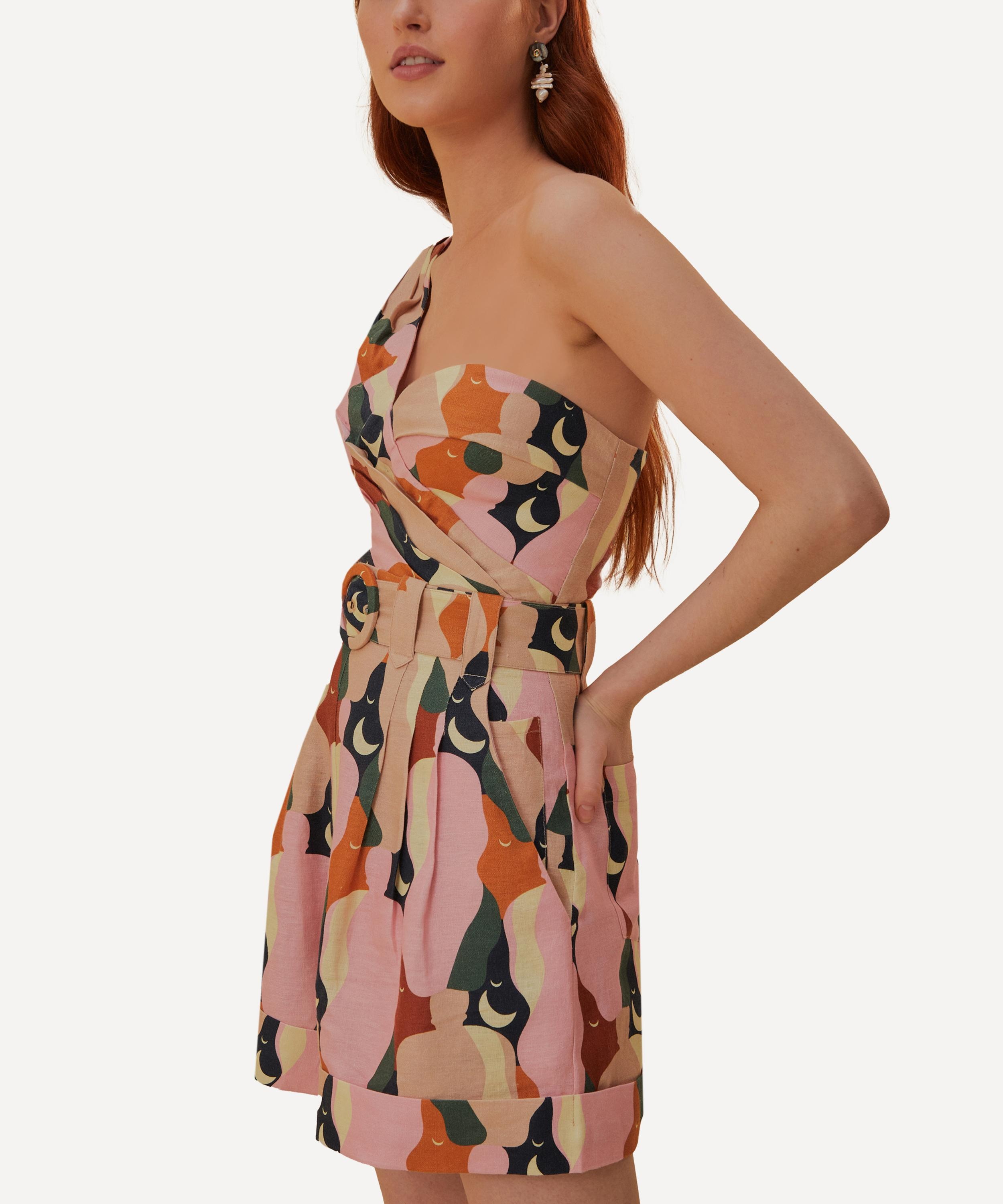 Kiss Multicolour One-Shoulder Romper - 4
