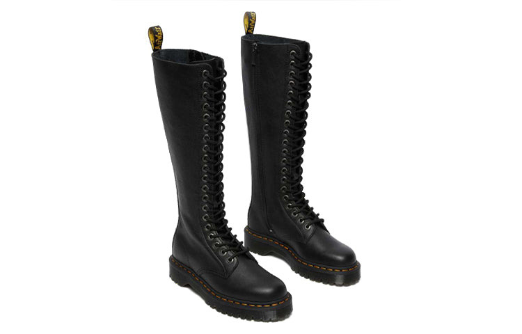 (WMNS) Dr. Martens 1B60 Bex Pisa Leather Knee High Boots 'Black Pisa' 27016001 - 4