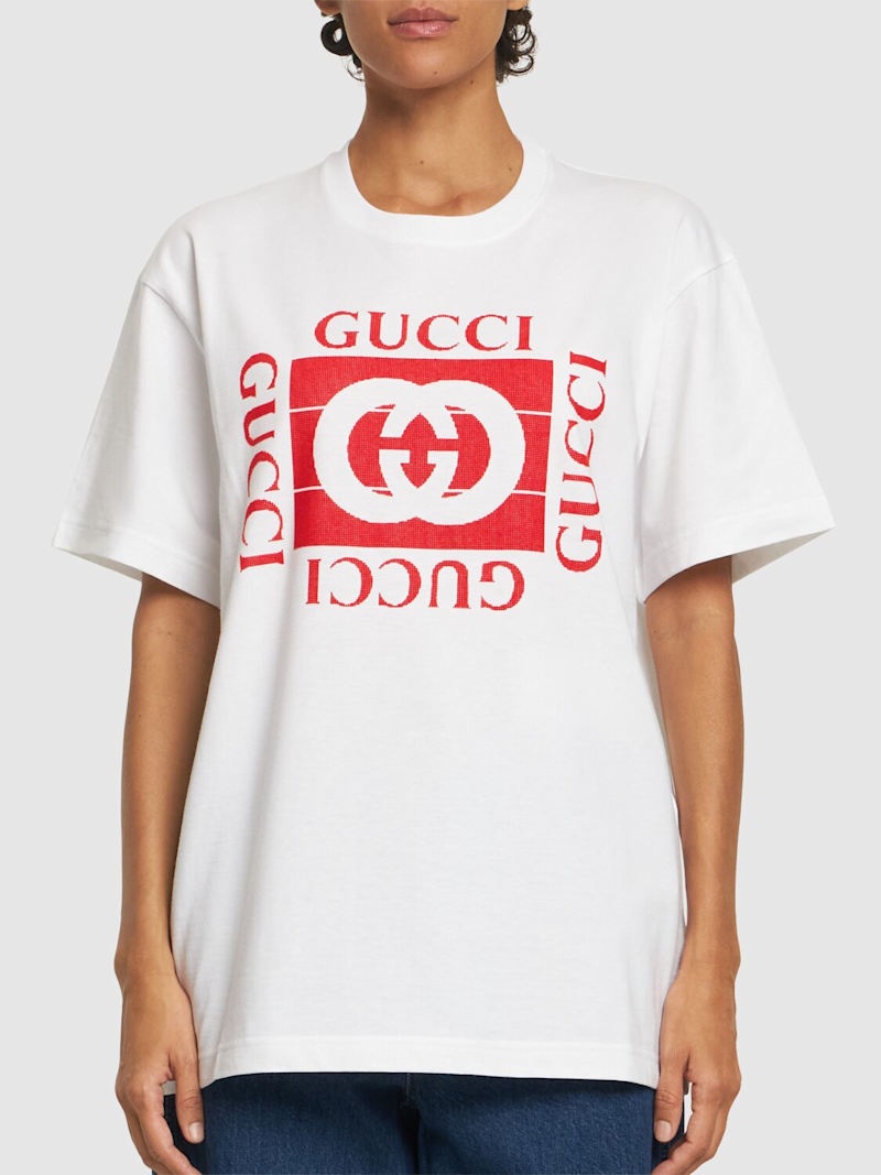 Gucci Interlocking G print cotton t-shir - 3