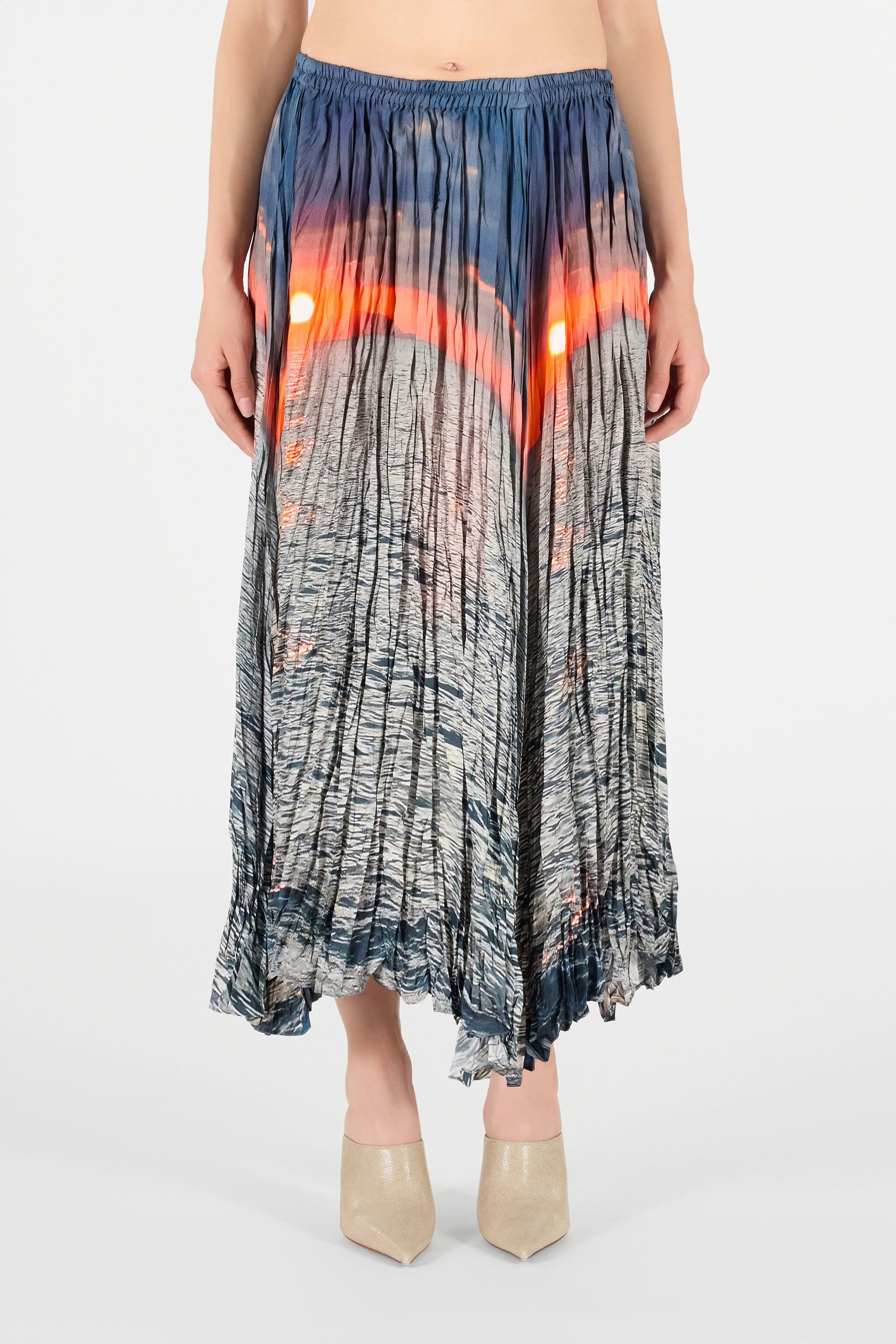 Sunrise Print Skirt - 3