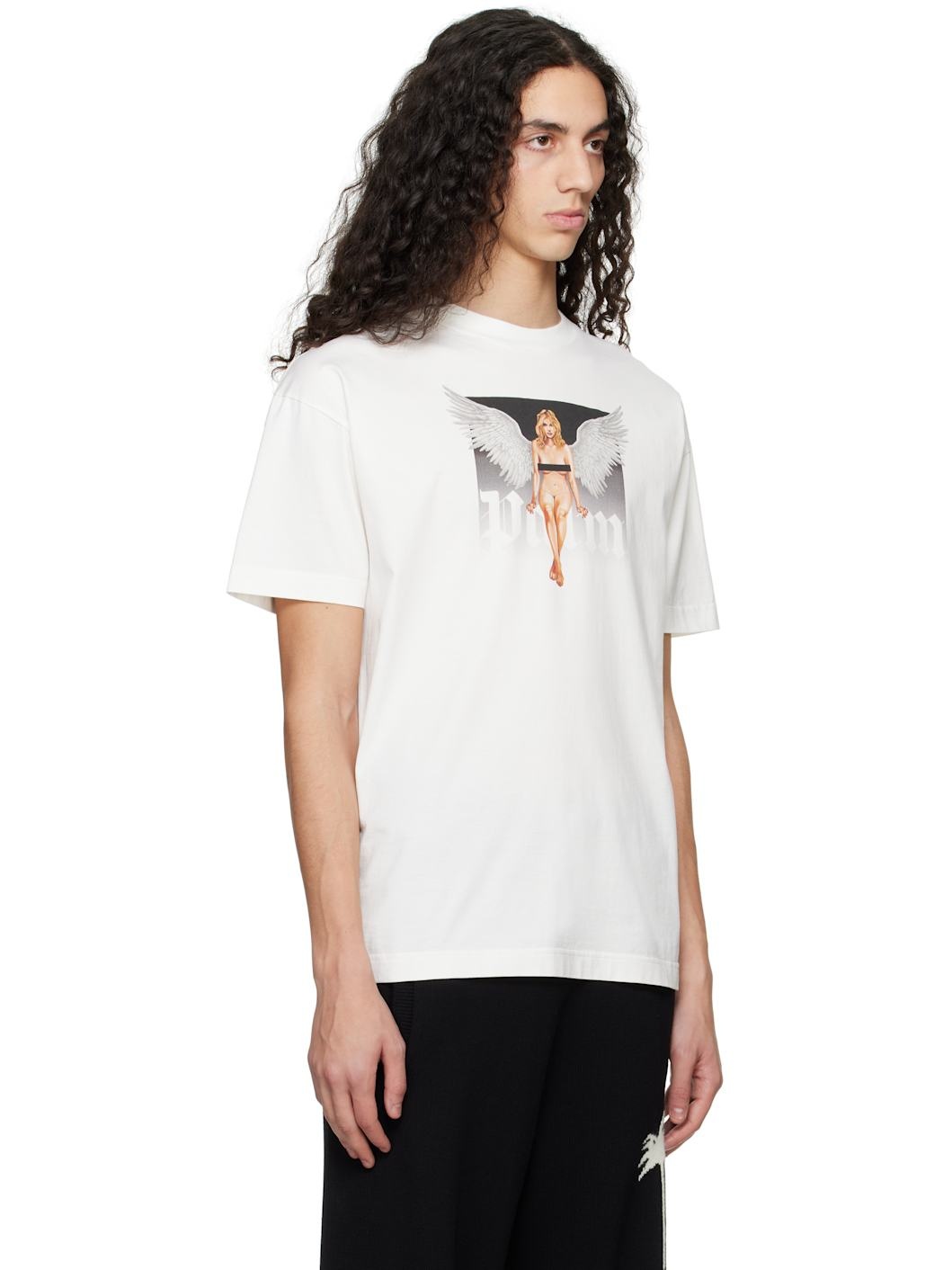White Crystal Pin Up T-shirt - 2