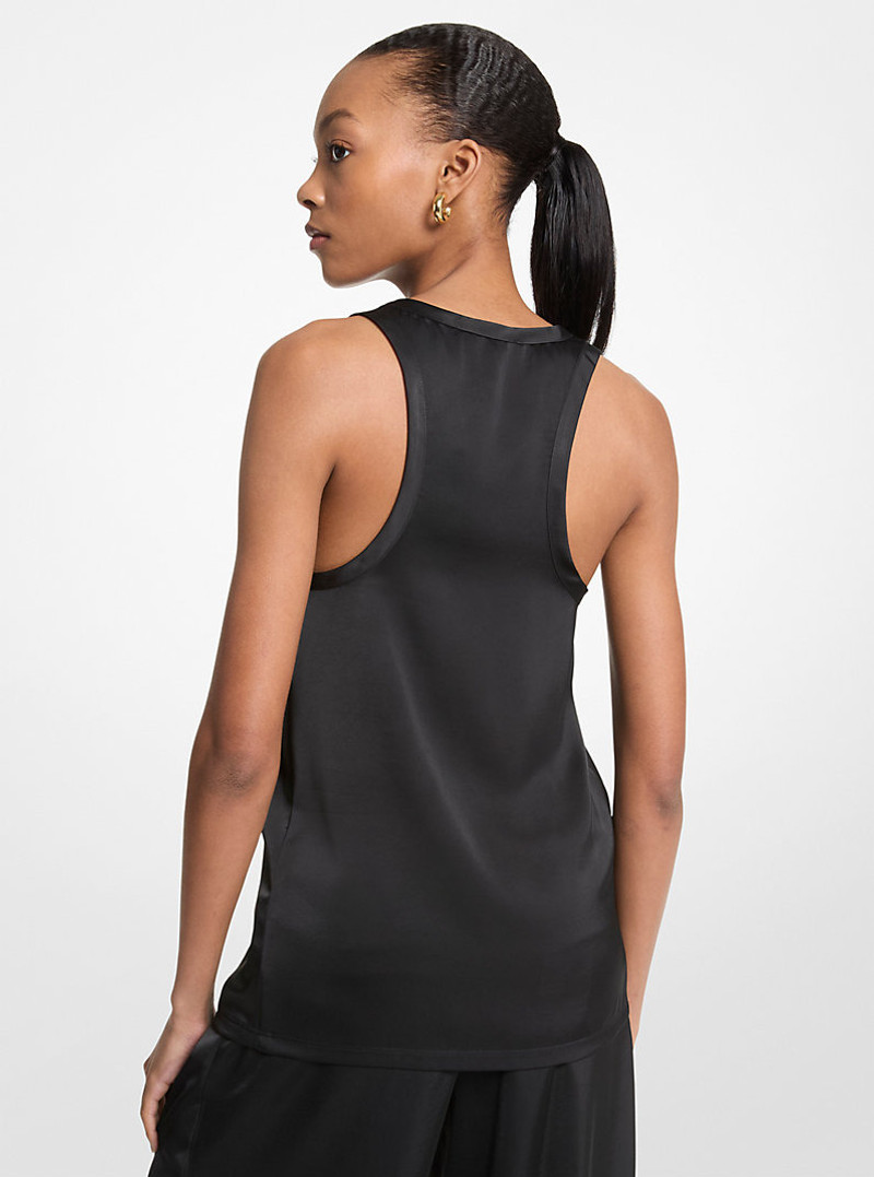 MICHAEL KORS Satin Racerback Tank Top outlook