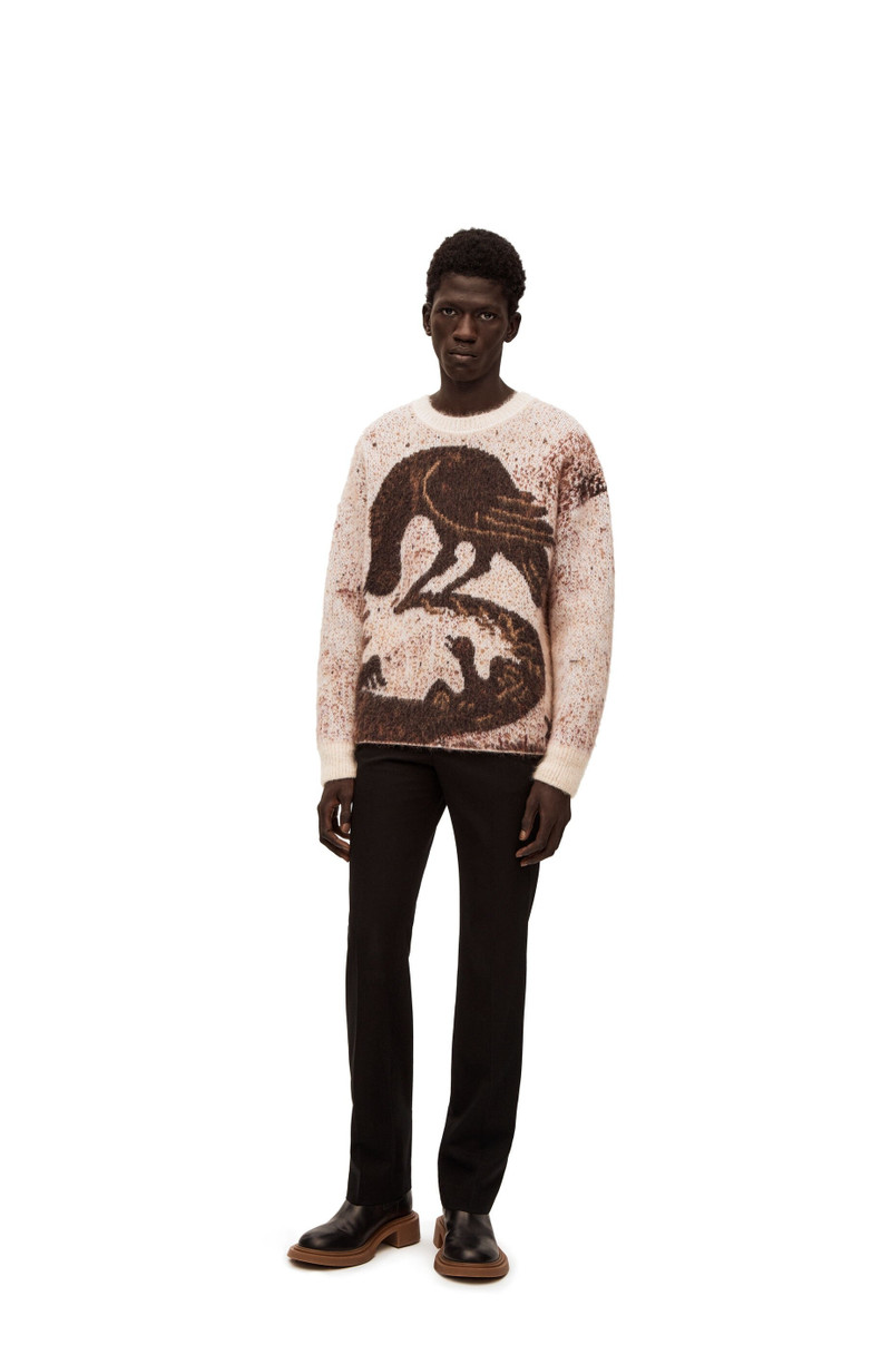 Loewe Bird intarsia sweater in alpaca and wool outlook