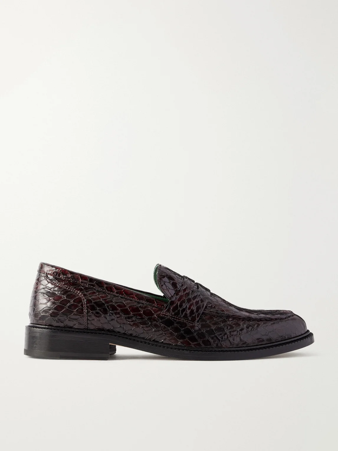 Townee Vale Snake-Effect Leather Loafers - 1