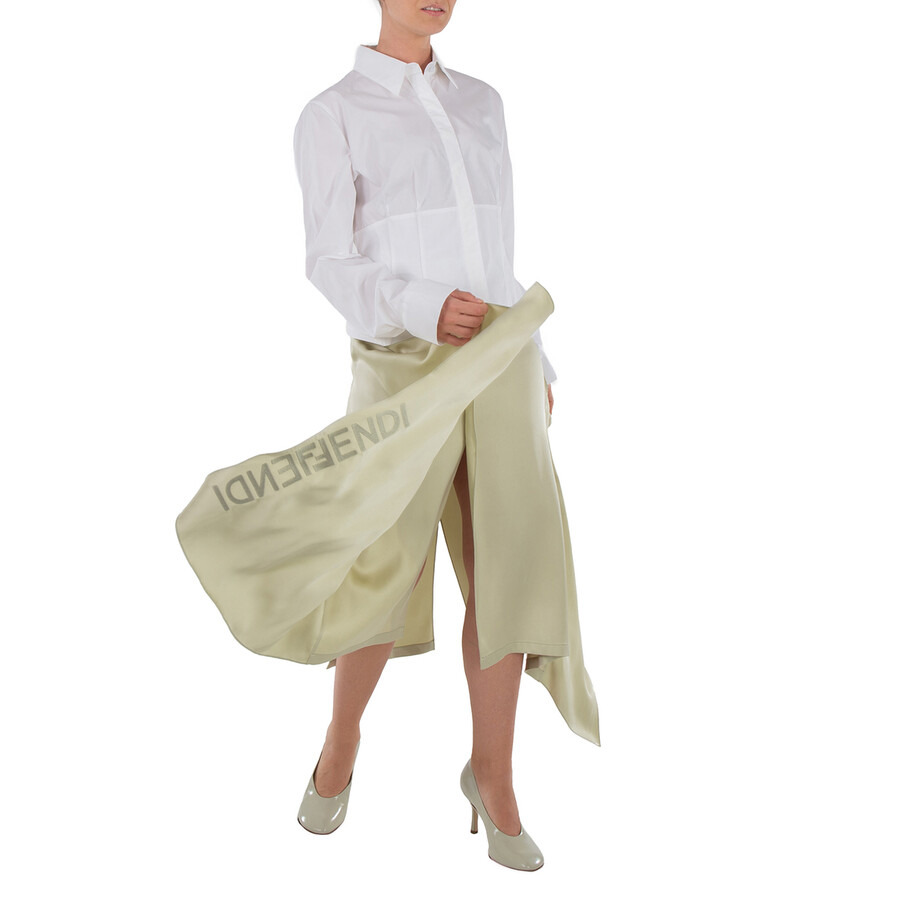 Fendi Gonna Glow Viscose Satin Skirt - 2