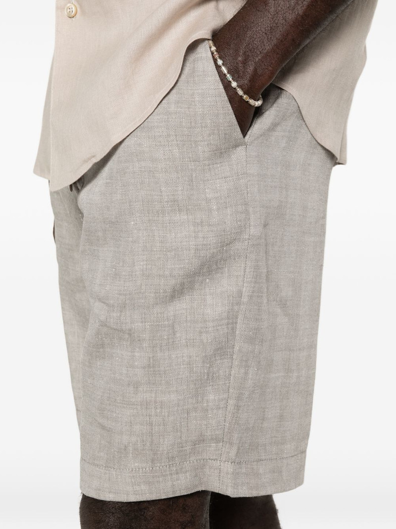 herringbone pleated shorts 5