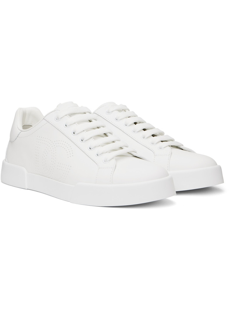 White Nappa Strobel Portofino Light Sneakers 4
