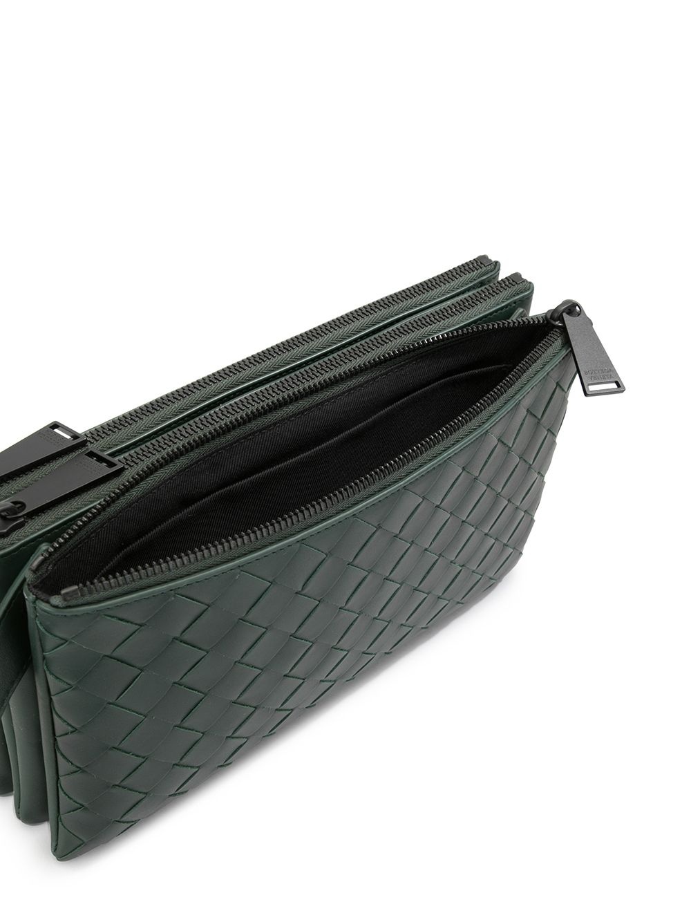 intrecciato weave messenger bag - 5