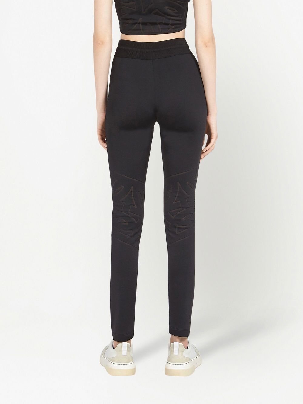 logo-detail drawstring leggings - 4
