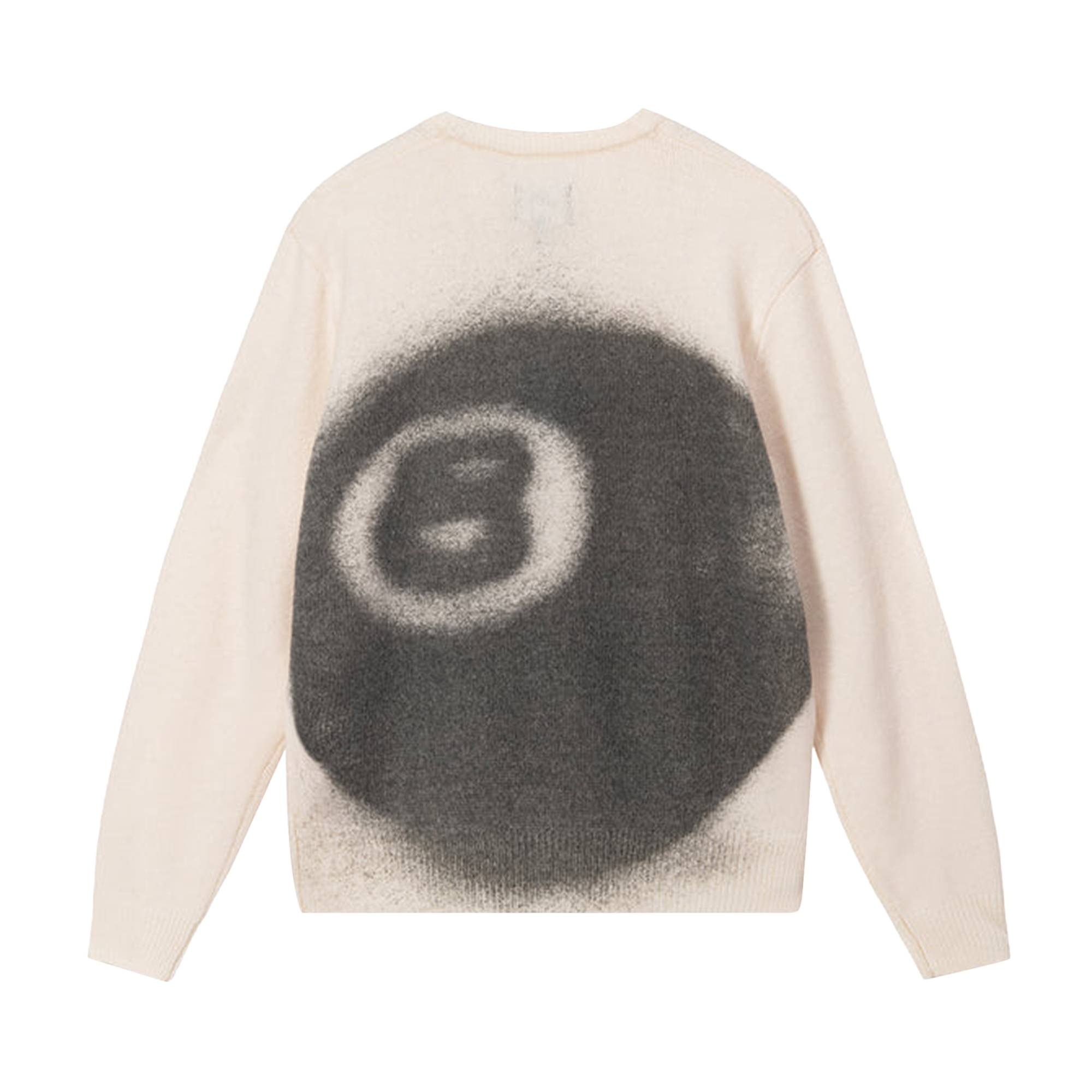 Stüssy Stussy 8 Ball Spray Sweater 'Ivory' | REVERSIBLE
