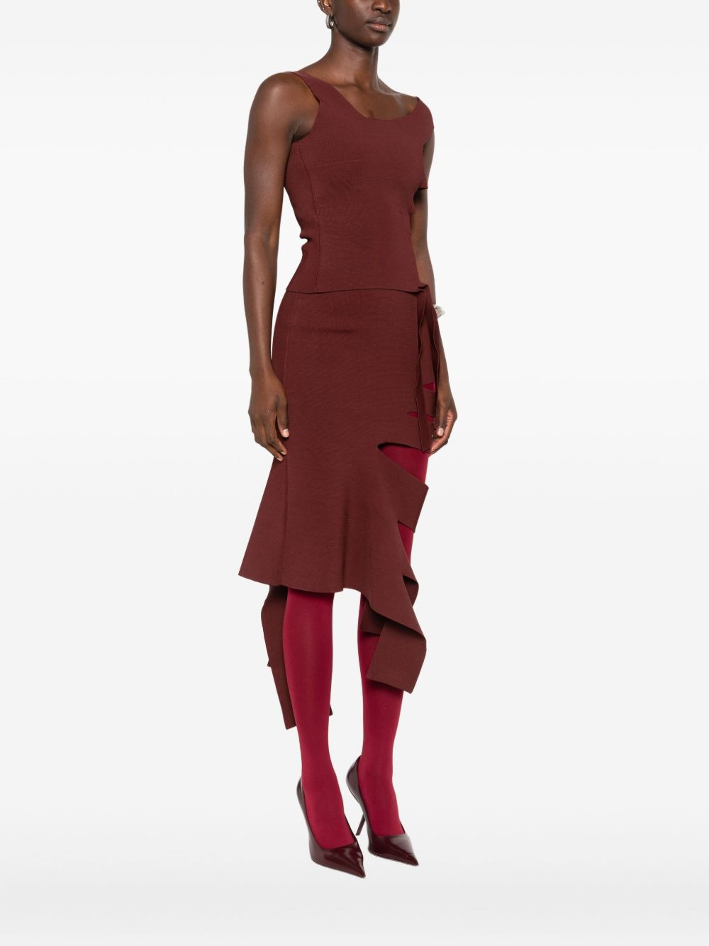 one-shoulder cut-out top - 3