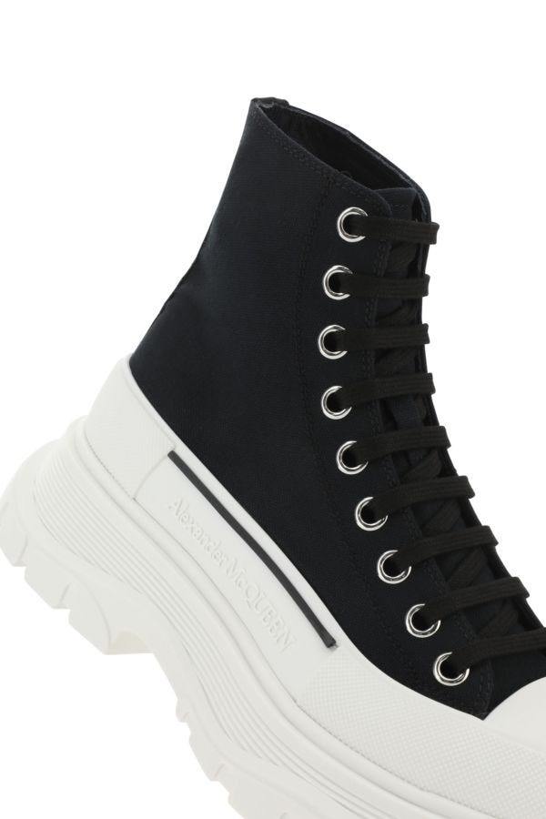 Black canvas Tread Slick sneakers - 4