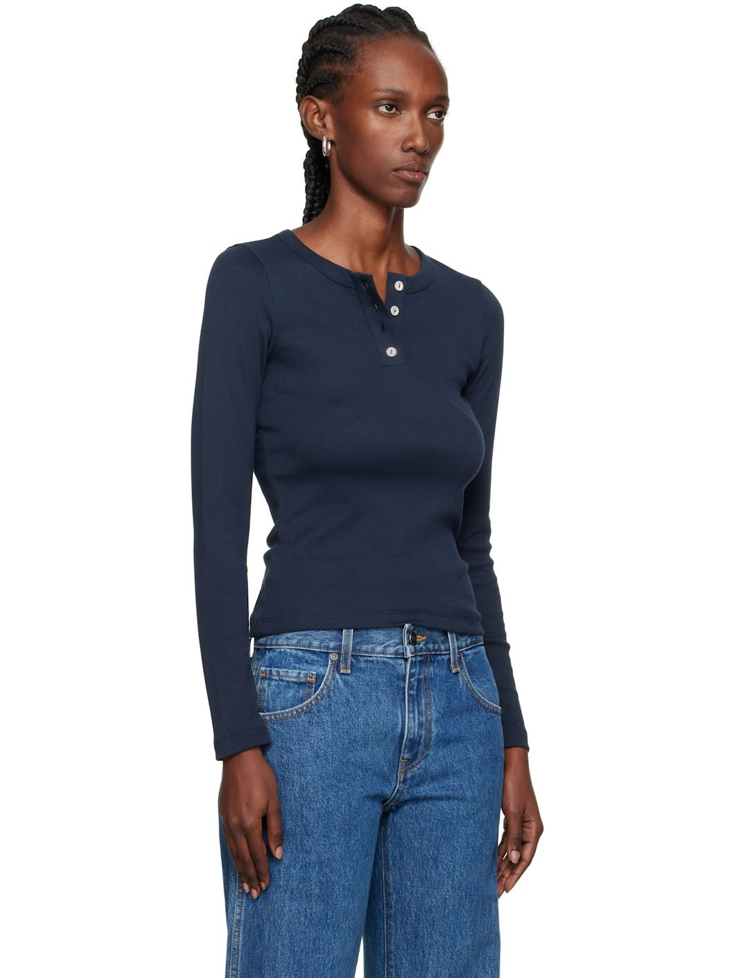 Navy Jess Longsleeve T-shirt - 2