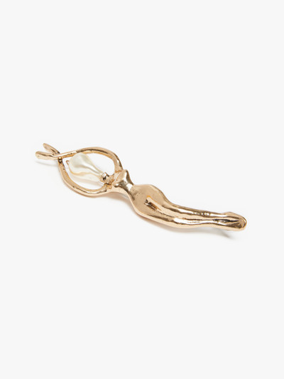 Max Mara LACUNA Metal and glass brooch outlook