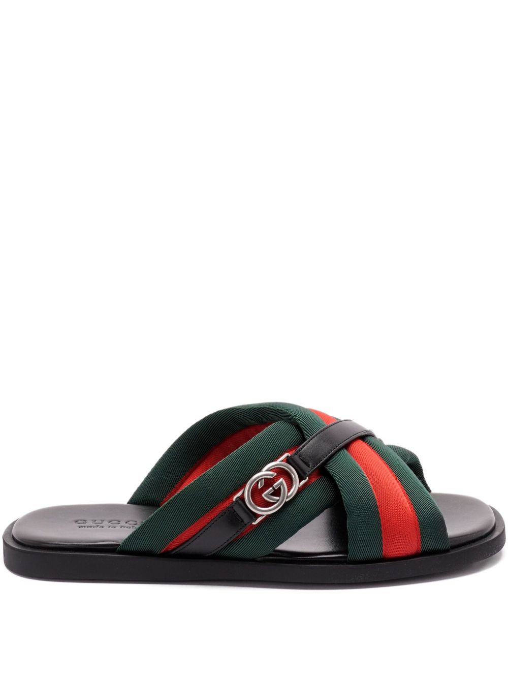 Maverik Web-striped cross-strap sandals - 1