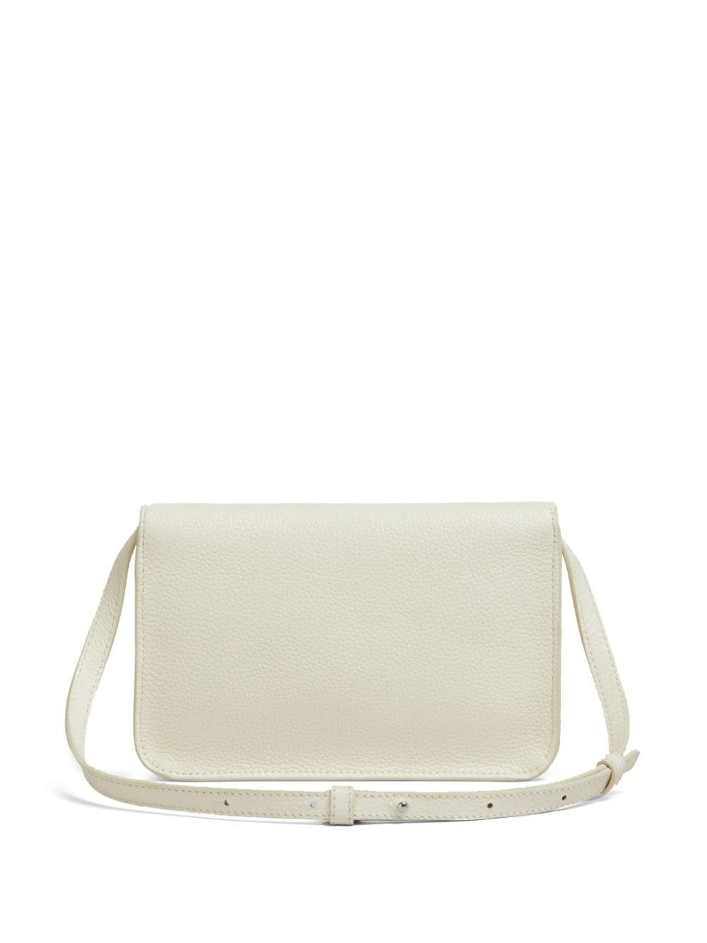 logo-embroidered leather shoulder bag - 2
