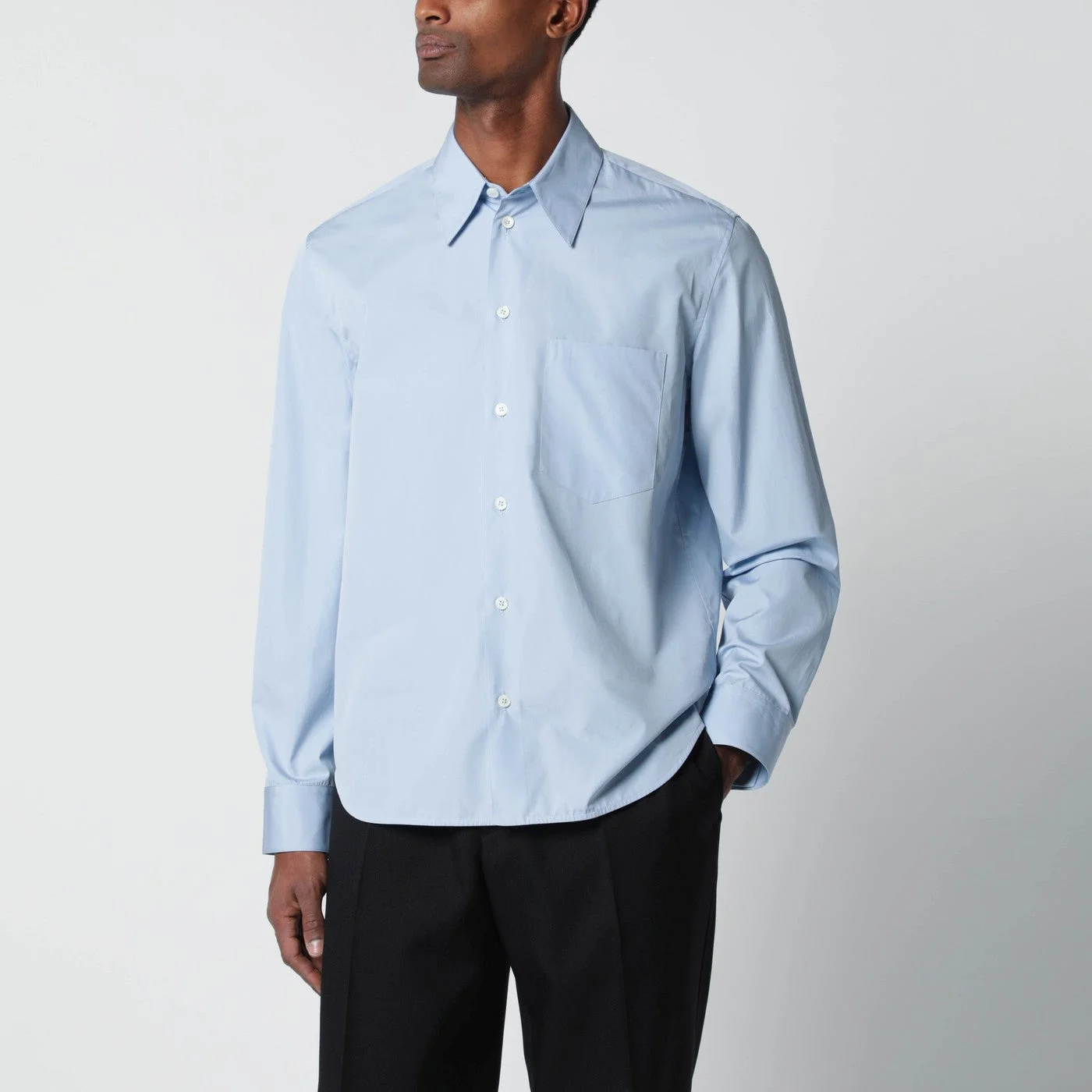 Light blue cotton shirt - 1
