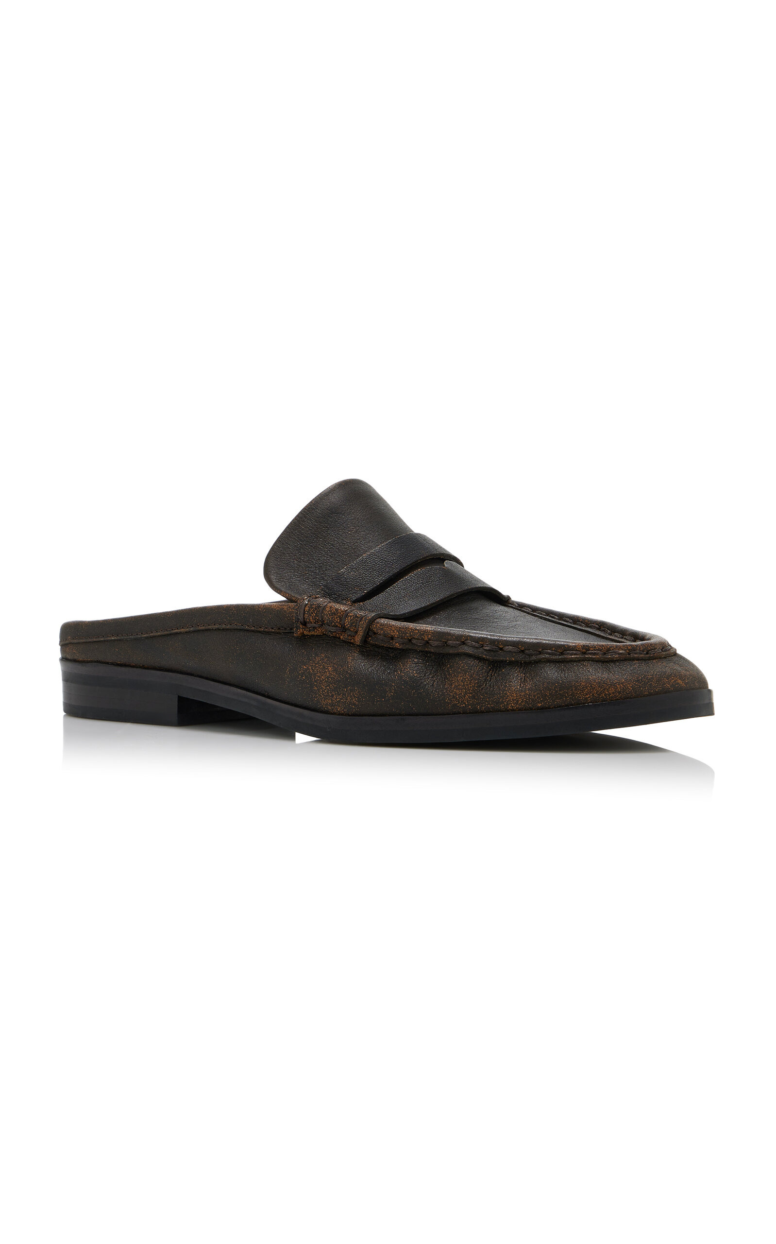 Dean Leather Loafer Mules brown - 4