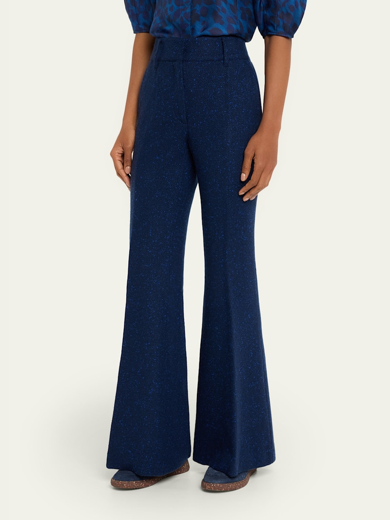 Rhein Speckled Tweed Flare Pants 4