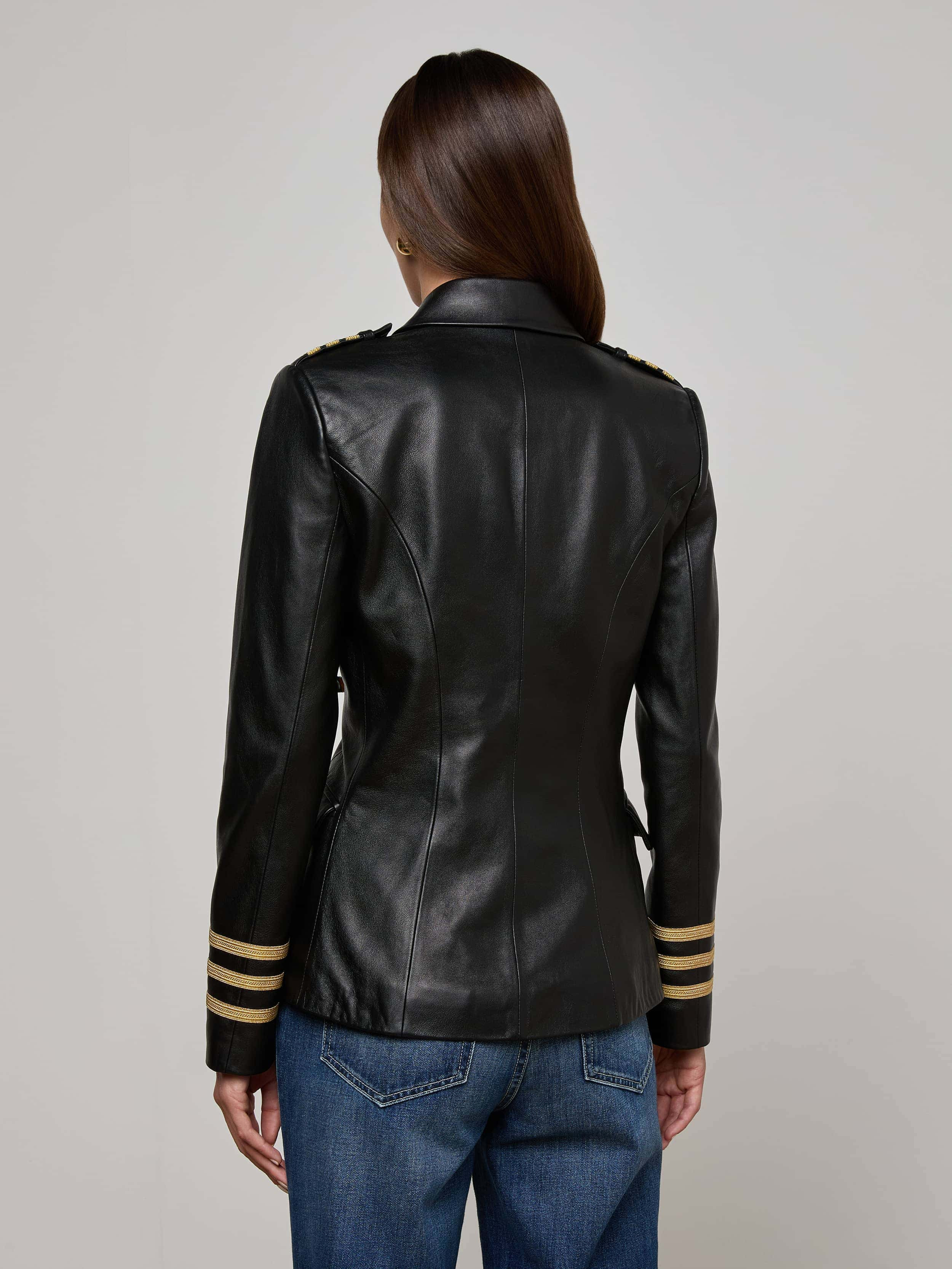 Kenzie Leather Blazer - 5