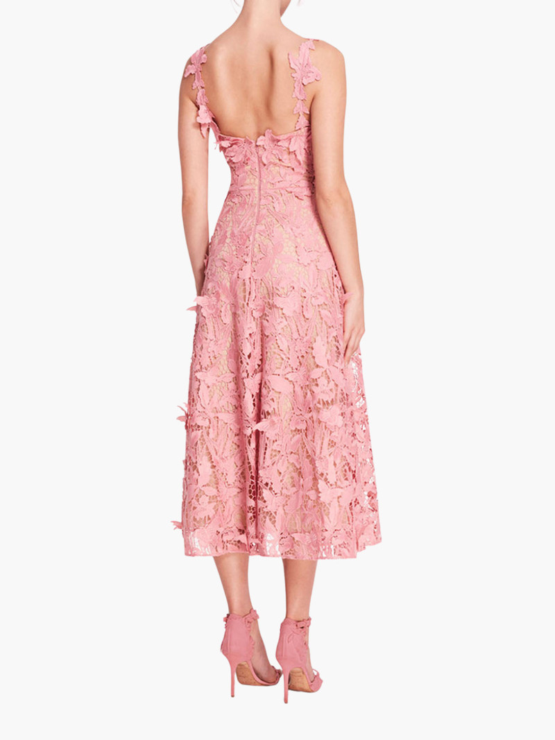 Marchesa ORGANIC LACE MIDI DRESS outlook