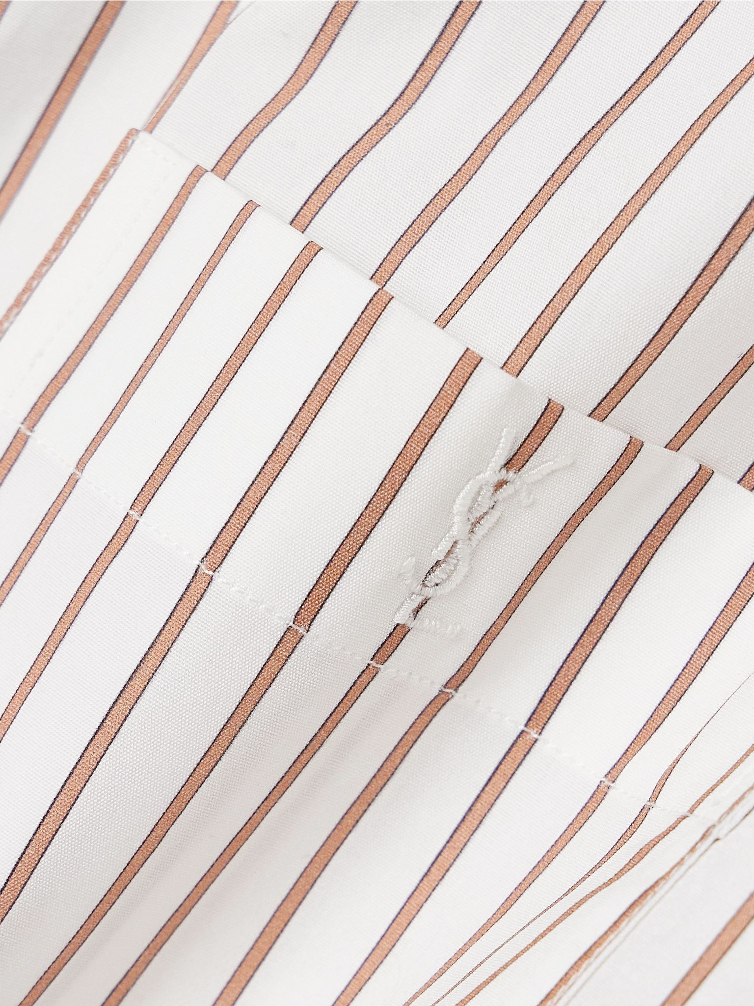 Striped cotton-poplin shirt White - 5
