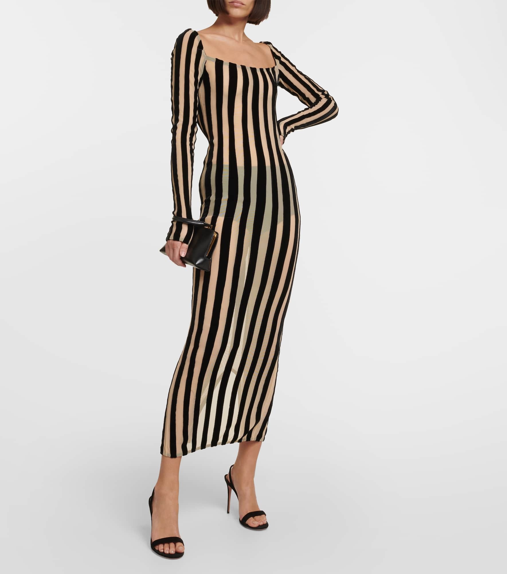 Striped gown - 2