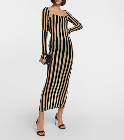LaQuan Smith Striped gown outlook