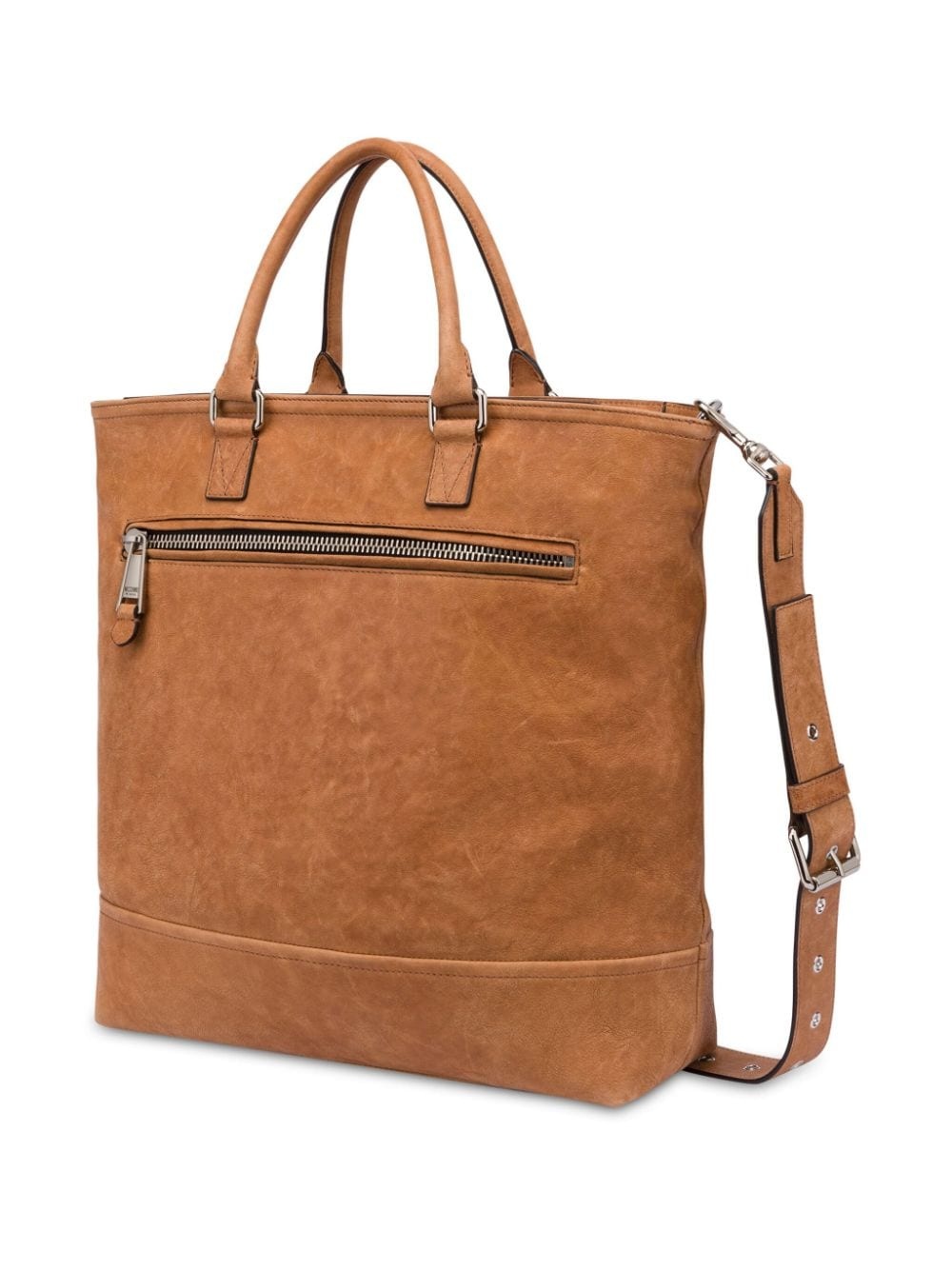 logo-appliquÃ© suede tote bag - 2