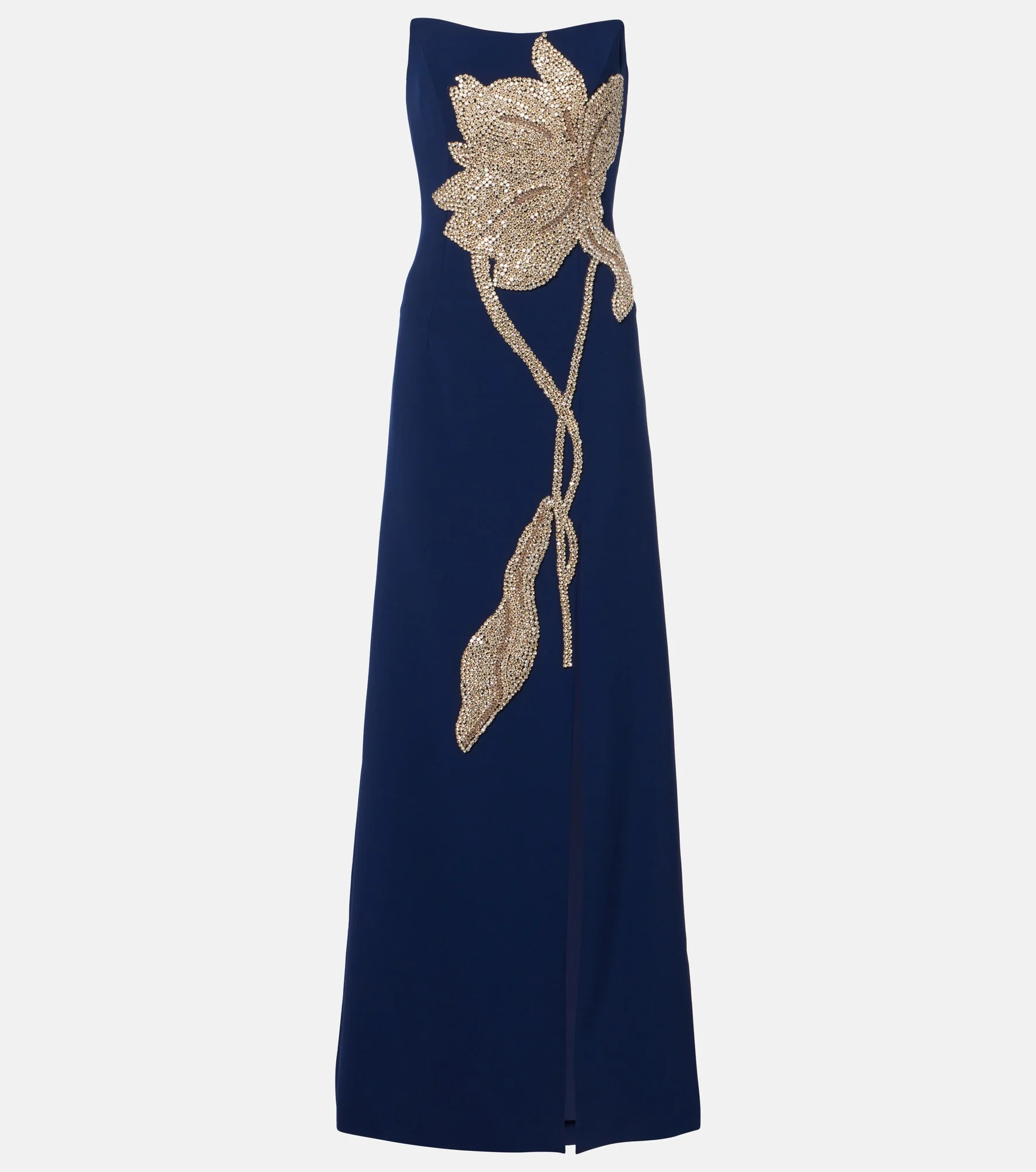 Fara crystal-embellished crêpe gown - 1
