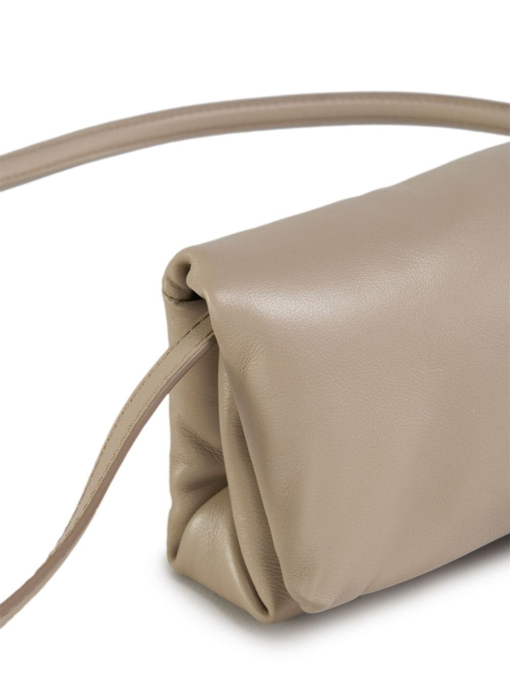 clasp-fastening leather pochette - 5