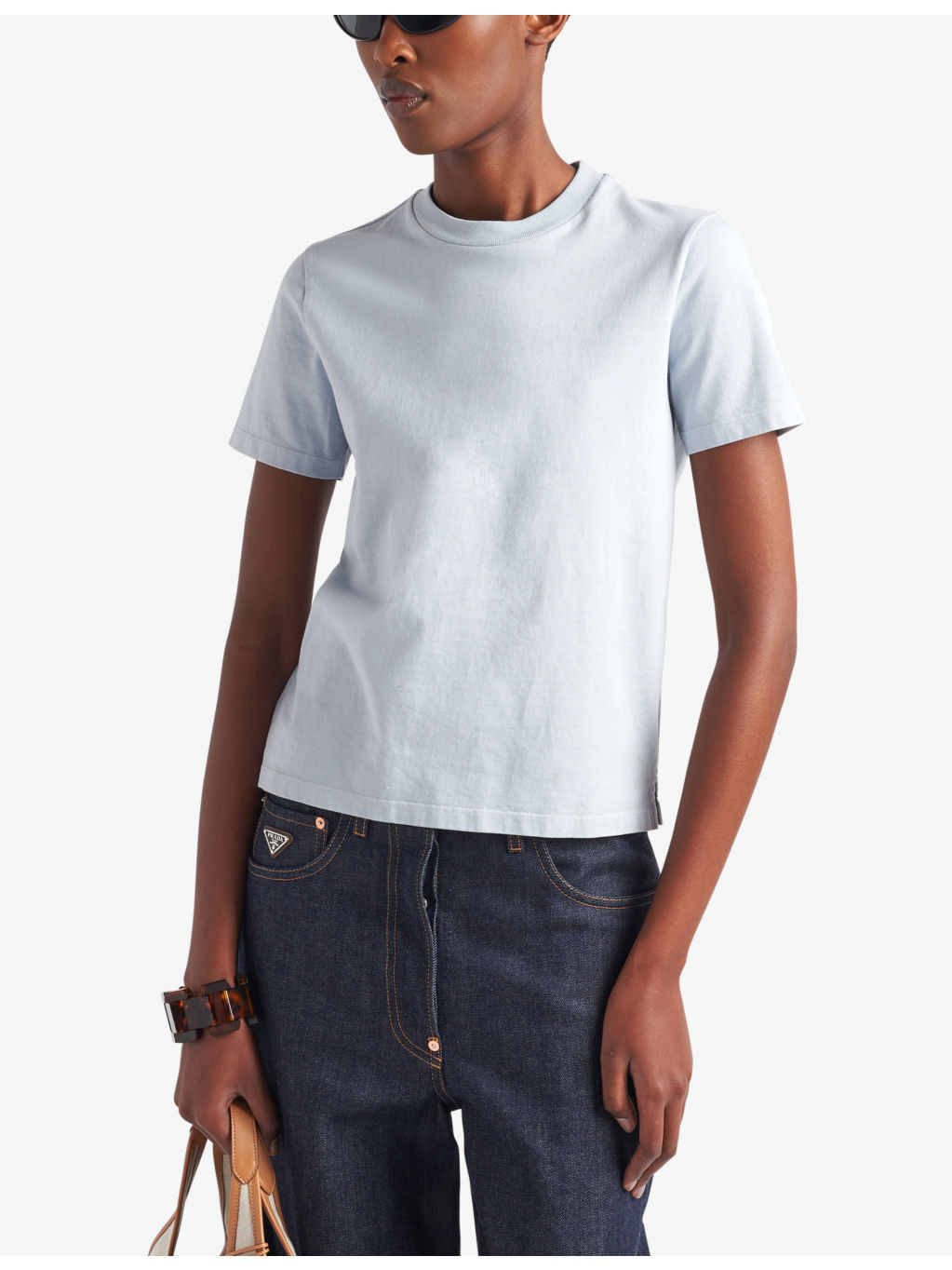 Brand-patch crewneck cotton-jersey T-shirt - 3