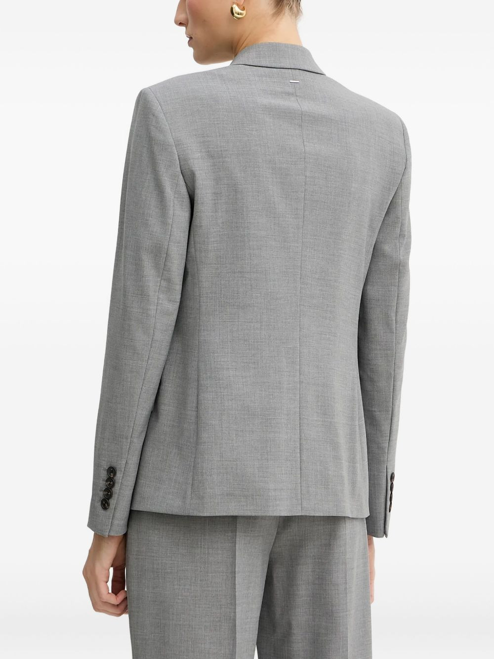 double-breasted wool blazer - 3