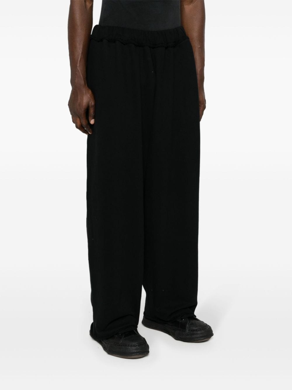 logo-embroidered wide-leg trousers - 3