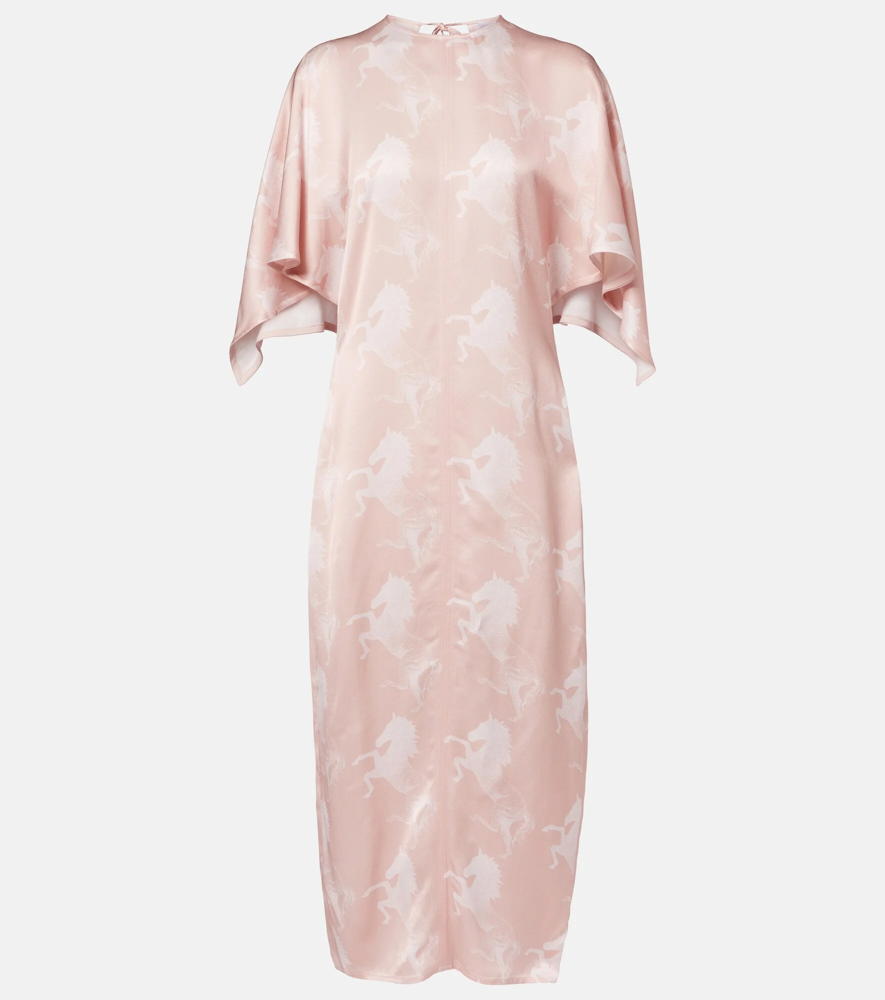 Printed satin midi dress - 1