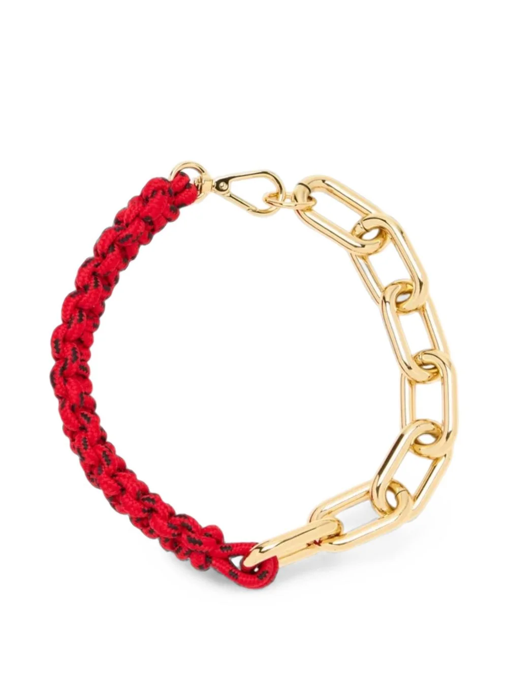 braided chain-link necklace - 1